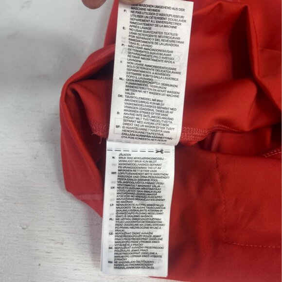 Adidas High Waisted Logo Leggings Womens Small Red Activewear Workout - Picture 7 of 8